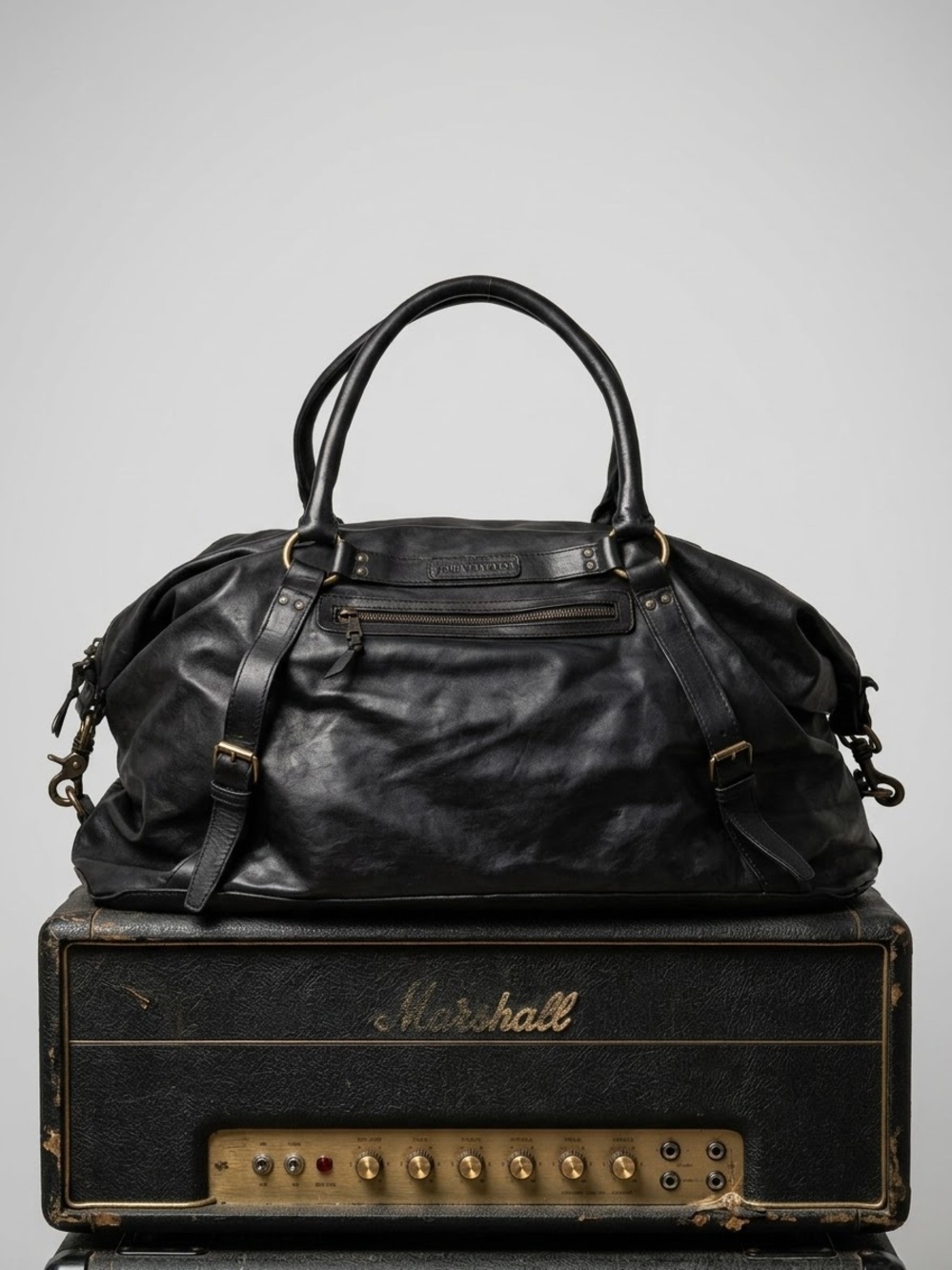John Varvatos Collection Leather Duffle Bag
Brand new